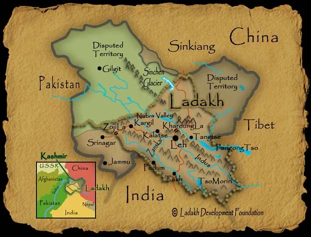 ladakh map of india